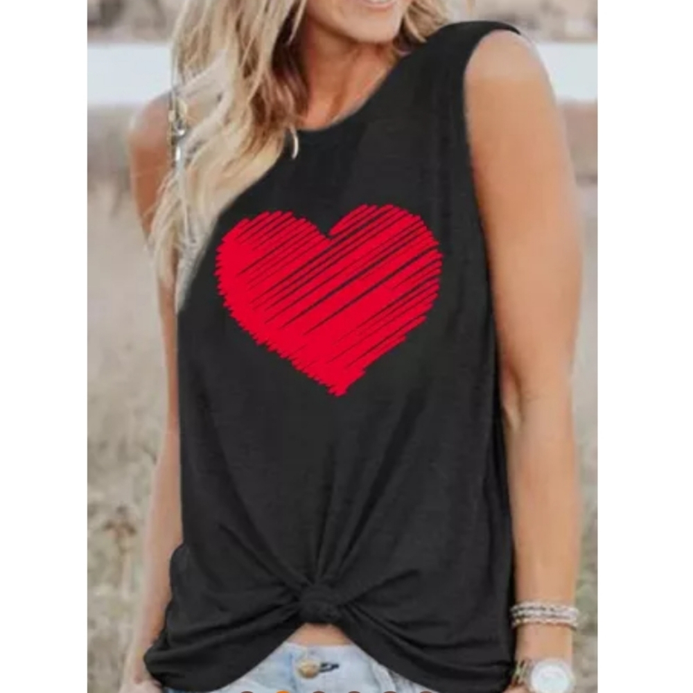 1 2x left❣New boutique loose fit heart tank - Picture 6 of 10